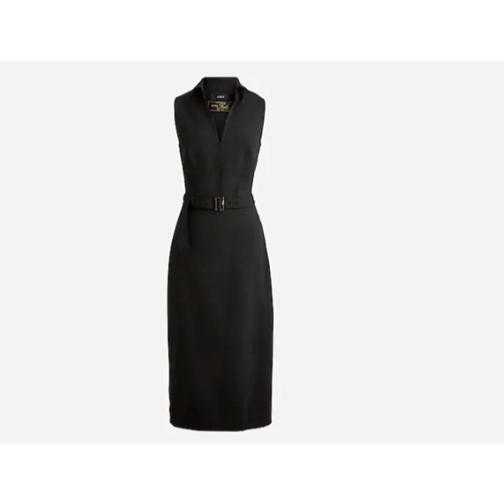 J Crew Adult P10 Collared Belted Dress in Italian City Wool Women's $138 BK706